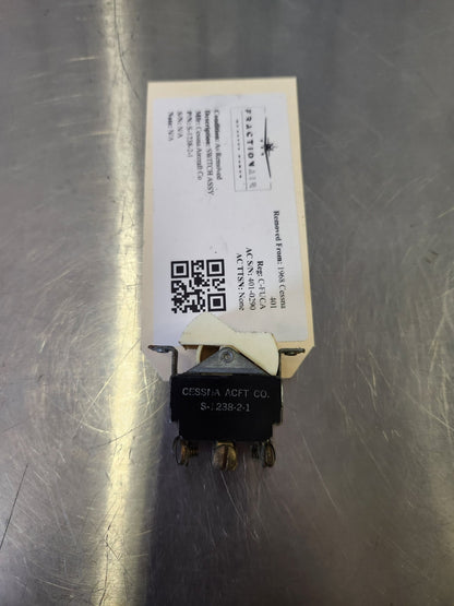 S‑1238‑2‑1 Cessna Aircraft Co SWITCH ASSY | FractionAIR Parts - Aircraft Parts & Accessories