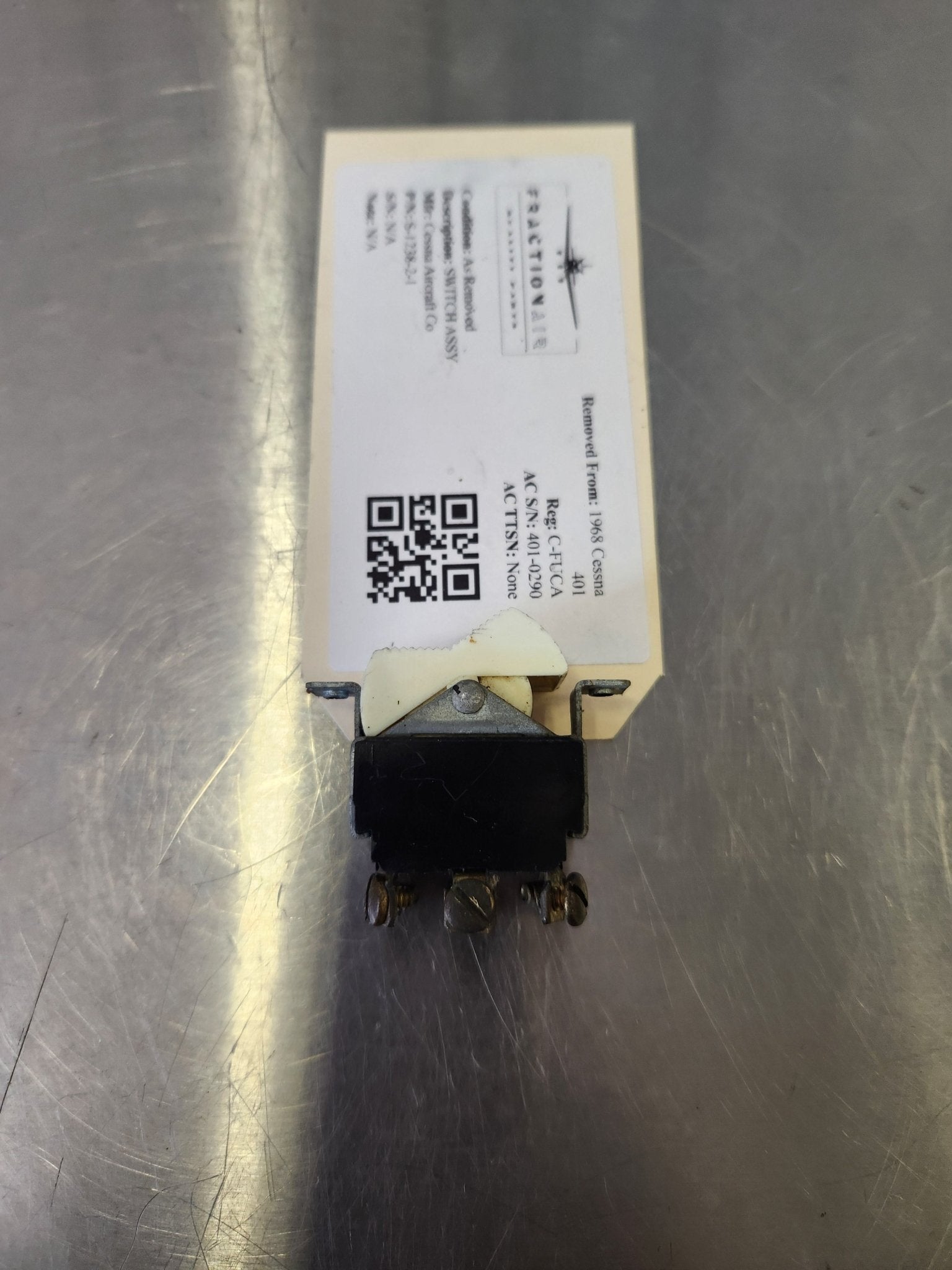 S‑1238‑2‑1 Cessna Aircraft Co SWITCH ASSY | FractionAIR Parts - Aircraft Parts & Accessories