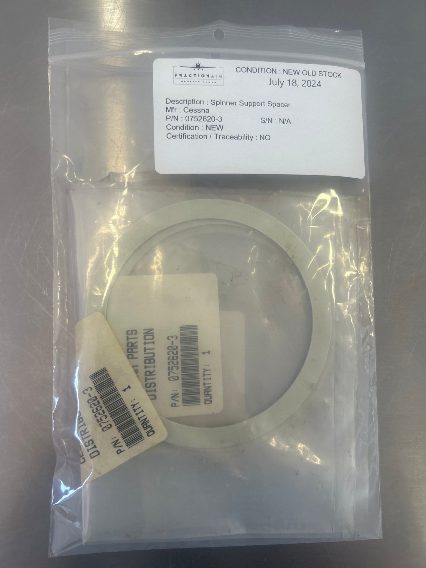Spinner Support Spacer 0752620 - 3 | FractionAIR Parts - Aircraft Parts & Accessories
