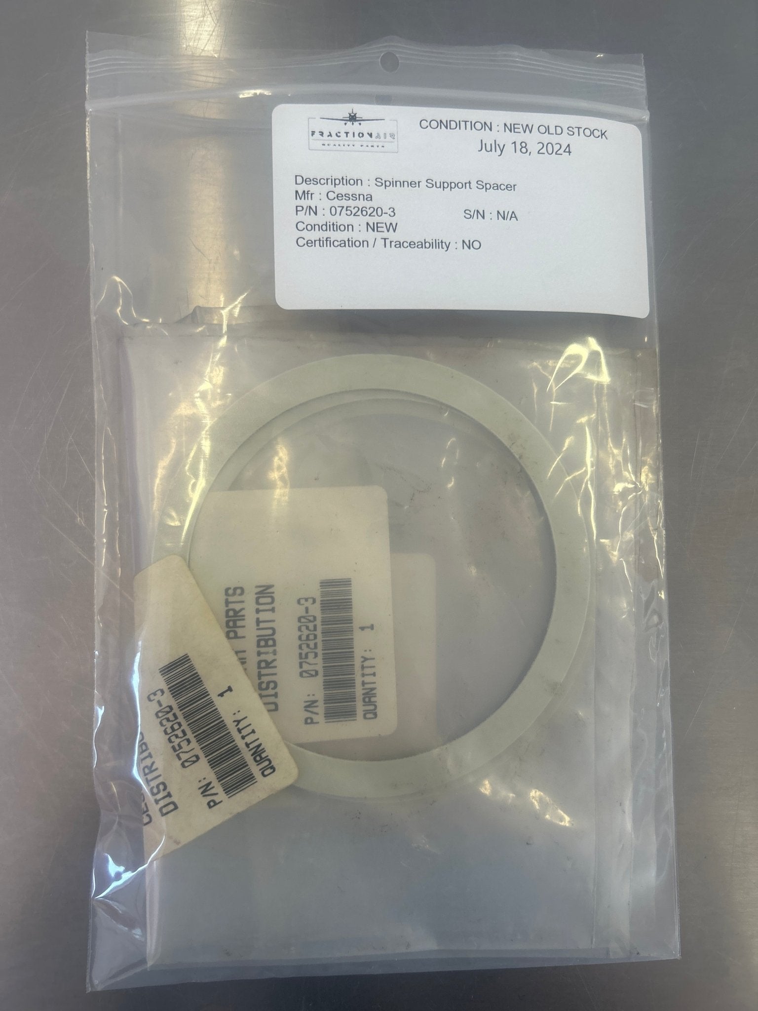 Spinner Support Spacer 0752620 - 3 | FractionAIR Parts - Aircraft Parts & Accessories