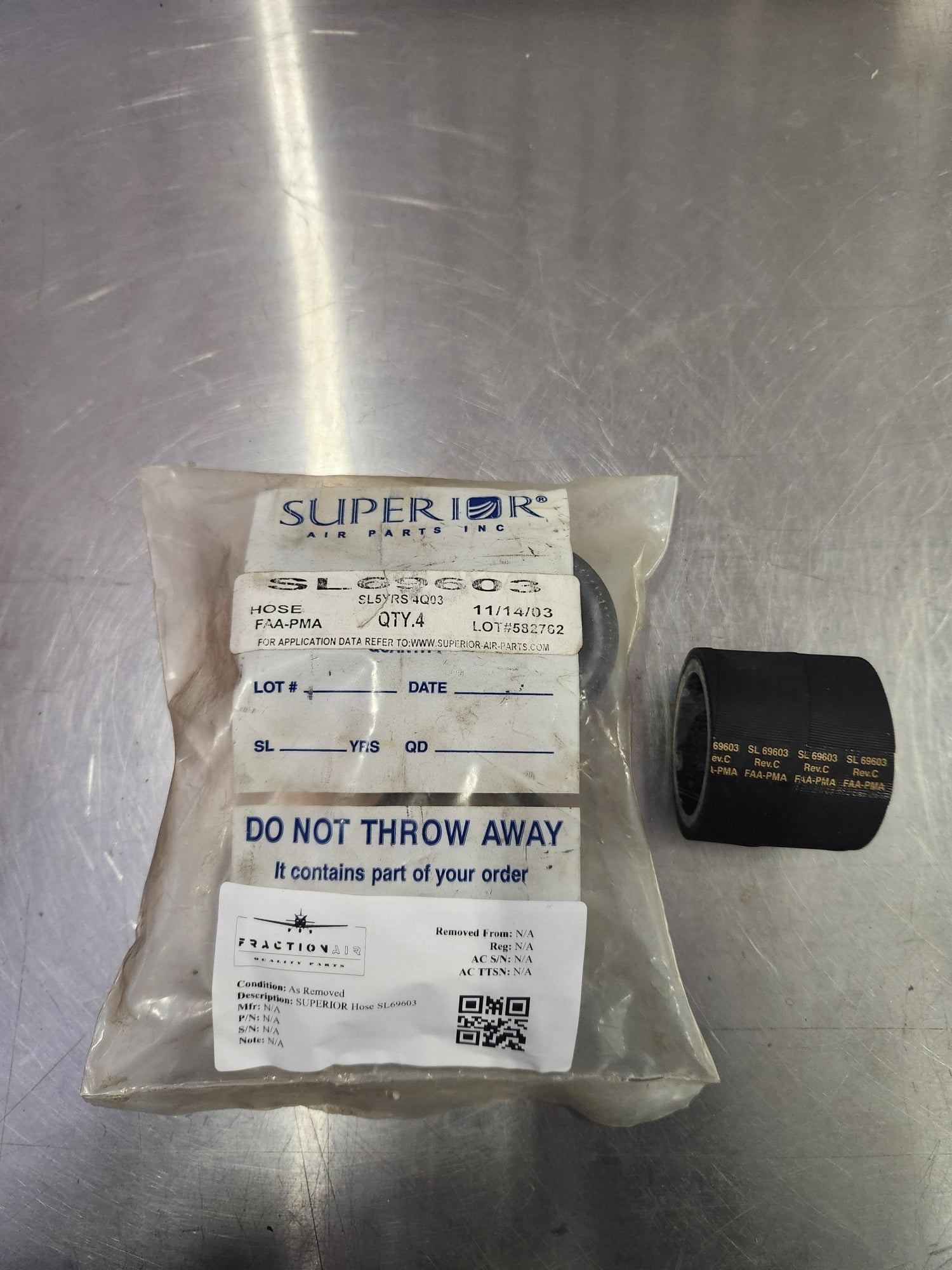 SUPERIOR Hose SL69603 | FractionAIR Parts - Aircraft Parts & Accessories