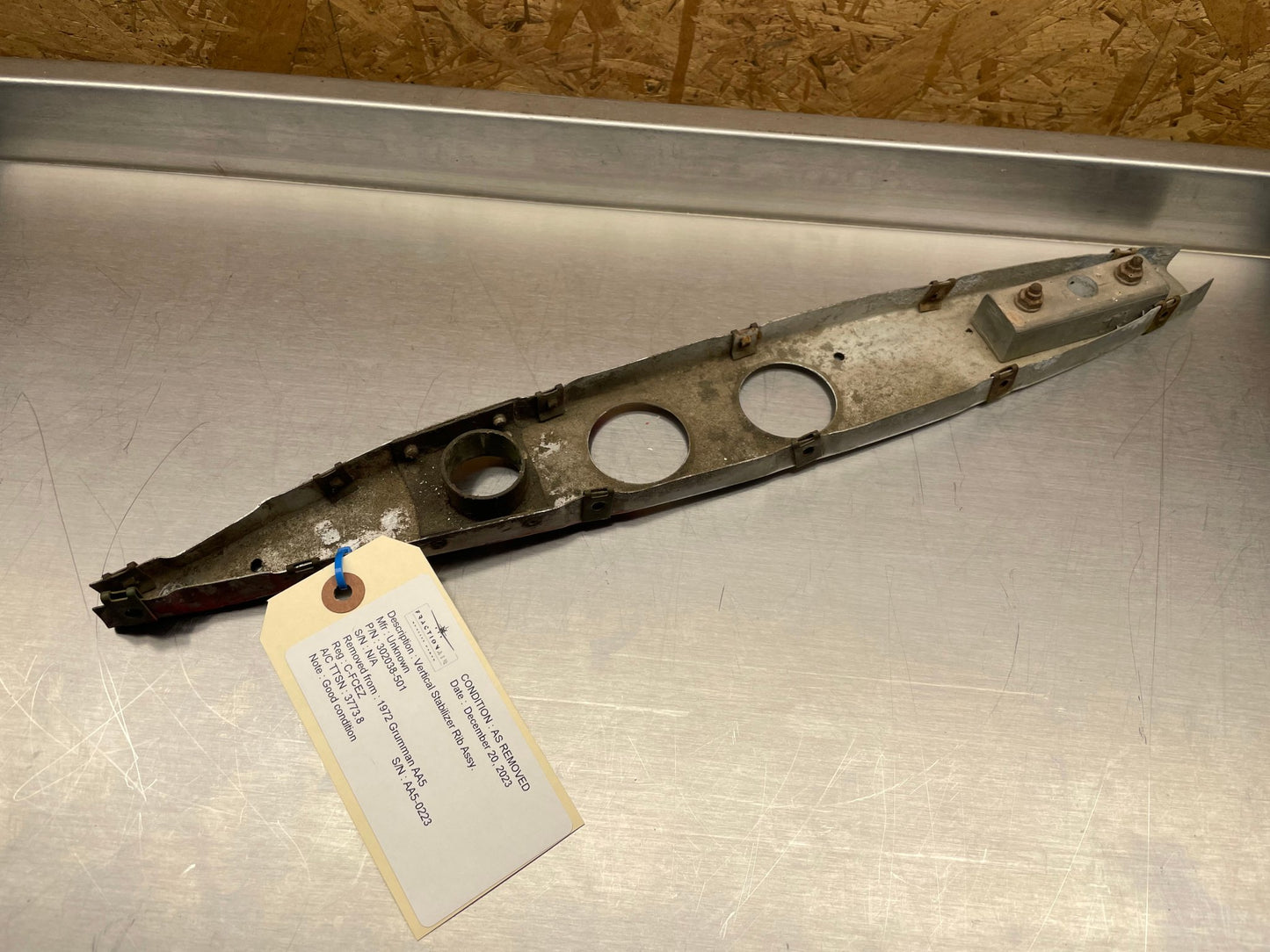 Vertical Stabilizer Rib Assy. 302038 - 501 | FractionAIR Parts - Aircraft Parts & Accessories