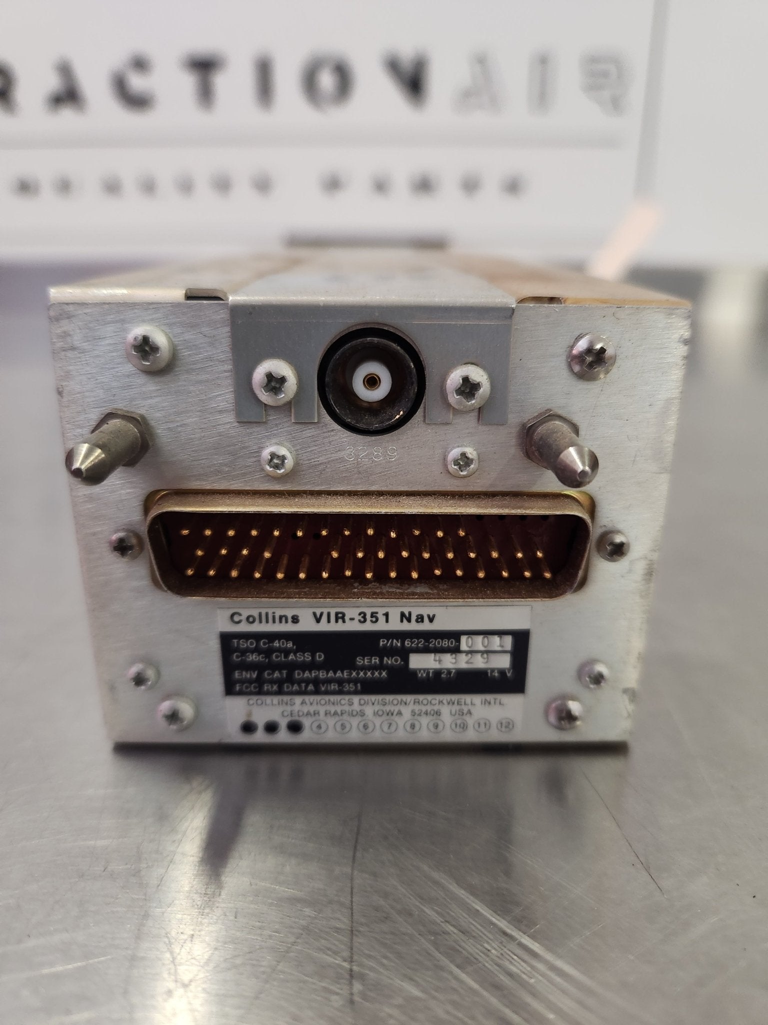 VIR - 351 NAV Collins Receiver (core) | FractionAIR Parts - Aircraft Parts & Accessories