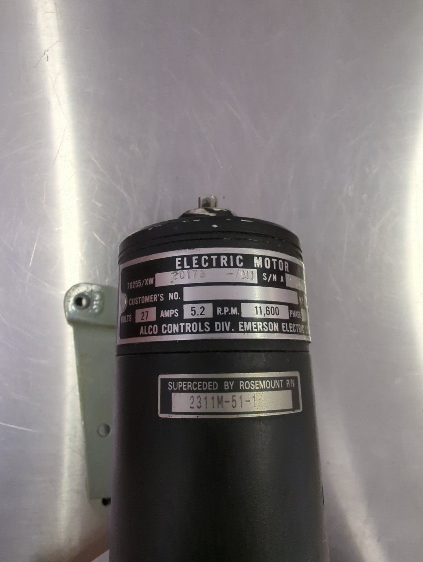 XW20173 - M1 Alco Electric Motor ALT P/N: 2311M - 51 - 1 | FractionAIR Parts - Aircraft Parts & Accessories